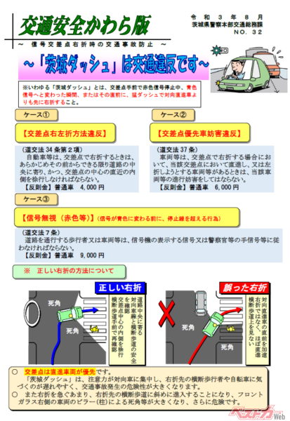 茨城県警のチラシ（出典：茨城県警）