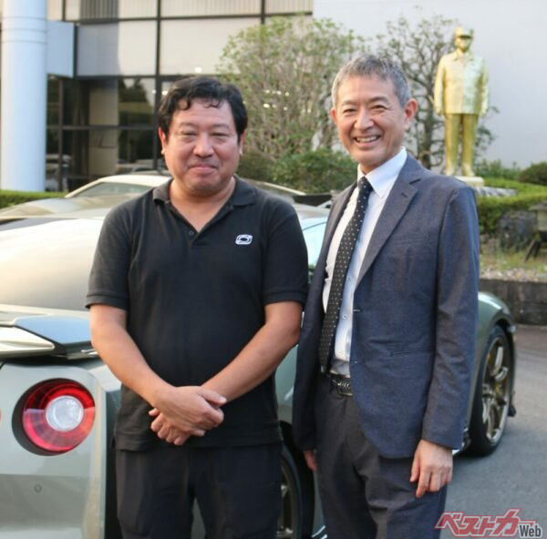 今回、スペシャルプログラムとして講演いただいた、日産GT-Rの元統括責任者・田村宏志氏（写真右）と、藤壺技研工業（株）の藤壺政宏社長（写真左）