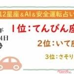 【12星座＆AI&安全運転占い】今日のあなたの運勢は？