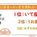 【12星座＆AI&安全運転占い】今日のあなたの運勢は？