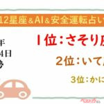 【12星座＆AI&安全運転占い】今日のあなたの運勢は？