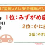 【12星座＆AI&安全運転占い】今日のあなたの運勢は？