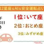 【12星座＆AI&安全運転占い】今日のあなたの運勢は？