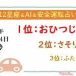 【12星座＆AI&安全運転占い】今日のあなたの運勢は？