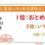 【12星座＆AI&安全運転占い】今日のあなたの運勢は？