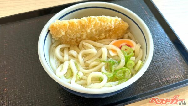 富士川SA「富士川食堂」のかけうどん