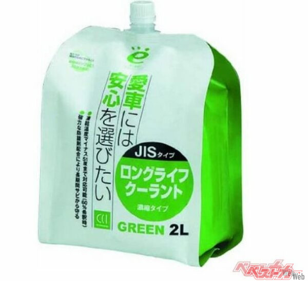 凍結温度マイナス51℃まで対応可能(60%希釈時)。強力な防錆剤配合により、長時間サビから守る。CCI、クルマ用 ロングライフ クーラントエコロジーパック原液タイプ