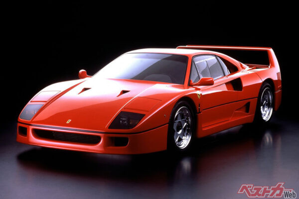 フェラーリ F40（新車価格4500万円）は、中古価格2億5000万円だったものが2500万円になった