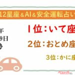 【12星座＆AI&安全運転占い】今日のあなたの運勢は？