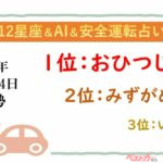 【12星座＆AI&安全運転占い】今日のあなたの運勢は？