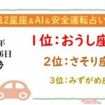 【12星座＆AI&安全運転占い】今日のあなたの運勢は？