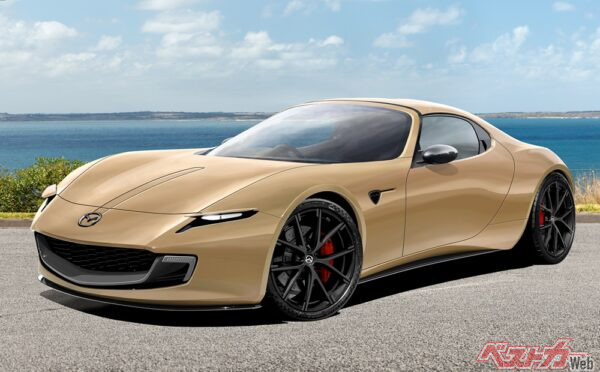 RX-7後継ロータリースポーツの予想CGイラスト(ベストカーが制作したもの)