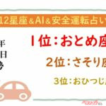 【12星座＆AI&安全運転占い】今日のあなたの運勢は？