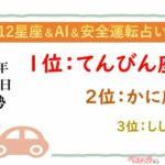 【12星座＆AI&安全運転占い】今日のあなたの運勢は？