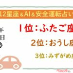 【12星座＆AI&安全運転占い】今日のあなたの運勢は？