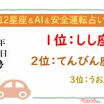 【12星座＆AI&安全運転占い】今日のあなたの運勢は？