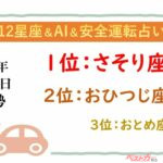 【12星座＆AI&安全運転占い】今日のあなたの運勢は？