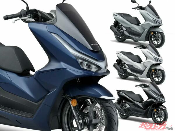 2025年新型「PCX」「PCX160」2/6から37万9500円～で発売！ V字型LEDヘッドライトでイメージ一新、価格は1万6500円～4万9500円のアップ