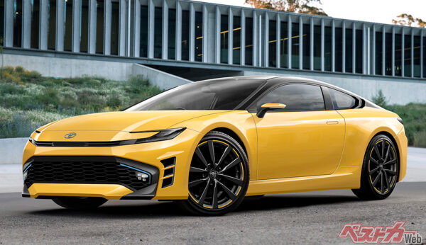 新開発の4気筒、2Lターボエンジンを搭載するフルタイム4WD。往年の名車セリカGT-FOURが現代に甦る！（ベストカー編集部作成の予想CG）