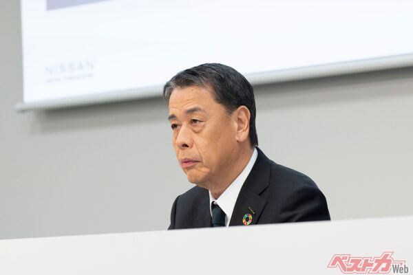 財務実績を発表した日産の内田誠社長。日産は今後、どうなってしまうのか？
