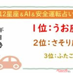 【12星座＆AI&安全運転占い】今日のあなたの運勢は？