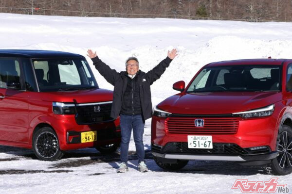 レーシングドライバーでありモータージャーナリストでもある松田秀士氏が、凍った湖面でホンダの4WDを試す！