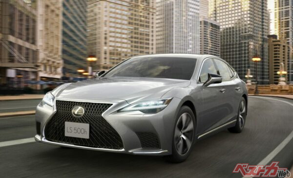 2023年10月に一部改良を受けたレクサスLSの最新モデル。LS500h I packageグレードで価格は1288万円（AWD）。LSなのに1000万円＋数百万円。気のせいだろうか……なんだか手が届きそうな気もする！