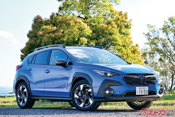 スバル クロストレック(301万4000~405万3500円)。2Lハイブリッドに加えて、2024年10月に2.5Lストロングハイブリッドを追加