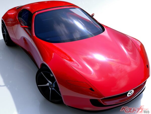 コンセプトカーのアイコニックSP。コンパクトスポーツカーコンセプトとして登場しており、ここに次期ロードスターのデザインテイストが織り込まれている可能性は大きい