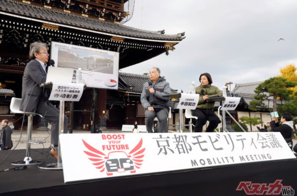 EV全般の電化パワートレインを担当し、今もその「熱」は冷めない半田さん(中央)の話に引き込まれました!