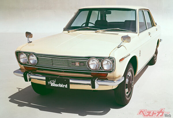 ブルーバード510 1400GL……1967年デビューの510ブルーバード。評価の高い1600や1800のSSSが注目されるが、1967～1970年の前期型なら1.3L、1970～1970年の後期型なら1.4LがベーシックなスタンダードやGLグレードとしてラインアップを支えた