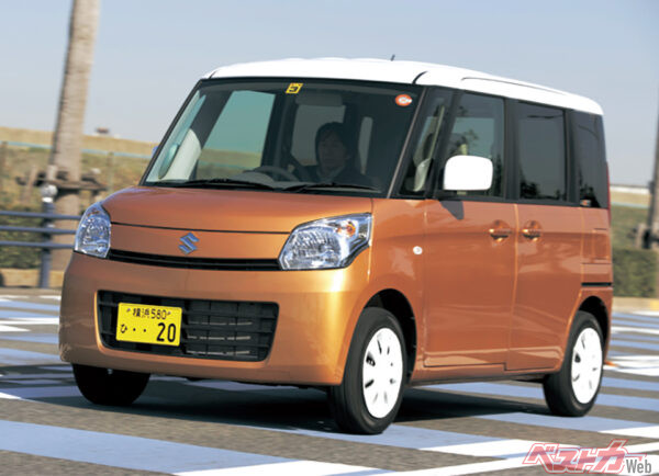ほかの2車に比べて車重の軽いスペーシアは走りが軽快で、燃費性能も一歩リードしている