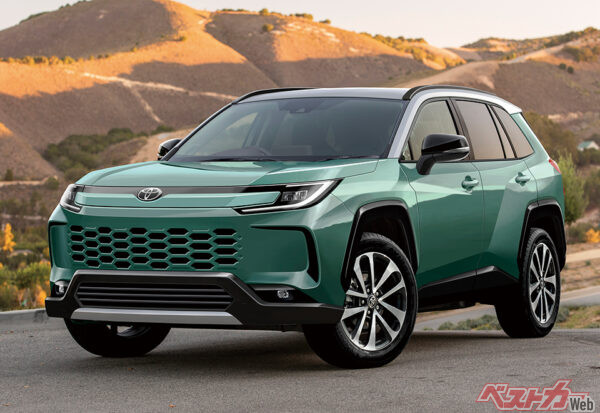 ハンマーヘッドデザインで登場。全体的なフォルムは大きく変わらないが、現行型よりも電動車のイメージが強いデザインになりそうだ(ベストカー編集部作成の予想CG)