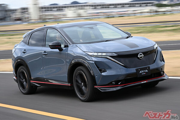 日産 アリア NISMO……GT度：★★★★☆　NISMO B9 e-4ORCEはシステム全体で435psを発生。NISMO B6 e-4ORCEは367ps