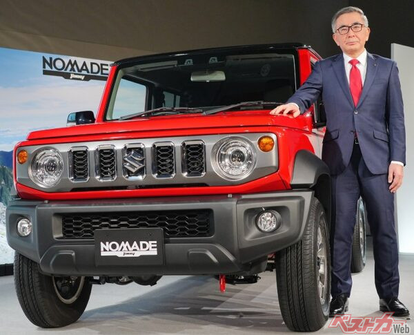 スズキ新型「ジムニーノマド」。なんとジムニーを指名買いするプロユーザーたちの意見を直接聞きに行くことから、開発を始めたという