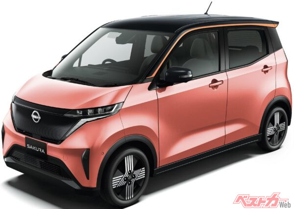 日産サクラ。日本のEV市場はイマイチ伸び悩んでいるので、コスパの高いモデルを含め多くのユーザーの関心を集めるようなモデル開発が求められる