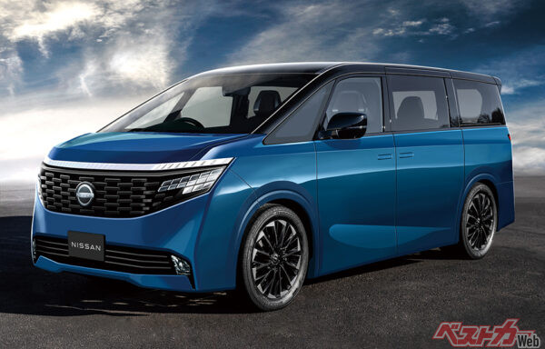 「開発車両は四角い印象のデザインだった」という関係者の証言をもとにベストカー編集部が作成した予想CG。また、セレナなど最新の日産車と共通するデザインも取り入れられる