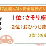 【12星座＆AI&安全運転占い】今日のあなたの運勢は？