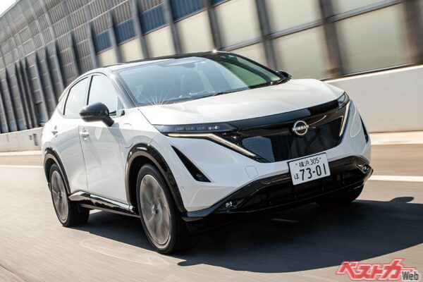 BEVのアリア。2024年の累計販売台数は2612台。ちなみにリーフは5211台