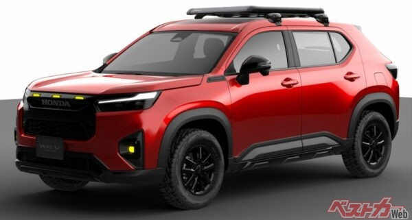 いやもう、カッコいいッス! これが「東京オートサロン2024」で出展されていた、WR-Vフィールドエクスプローラー コンセプト。「黒」のあしらいがBLACK STYLEを思わせますね!