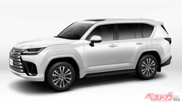 エンジン車も広範囲に渡り一部改良が行われた。写真はLX600（7人乗り）