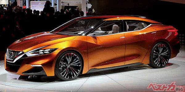 デトロイトショーで世界初公開された『スポーツセダンコンセプト』はティアナよりも1クラス上級となる次期型マキシマのデザインコンセプトだという