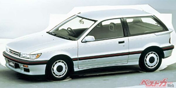 5位 ミラージュサイボーグ（1987～1991年）…3代目ミラージュのスポーツグレード。145psの1.6Lターボは1989年のマイチェンで160psに進化