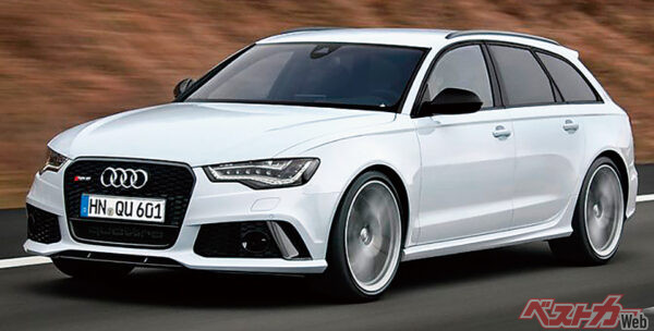 アウディRS6アバント（1520万円）…RS6の4L、V8直噴ツインターボは有無をいわせぬ560ps/71.3kgmながらエコ性能も重視