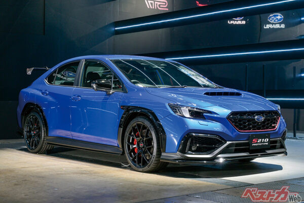 スバル S210。現行WRX S4をベースとしたSTIコンプリートモデル。2025年春に正式発表予定