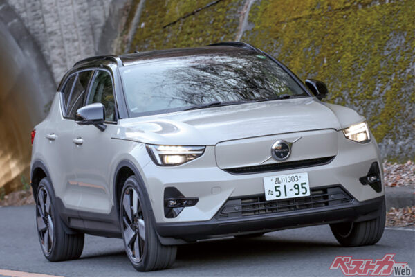 ボルボ EX40　おススメ度：★★　XC40がビッグチェンジしてフェイスリフト。BEV専用モデルとなった