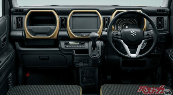 HYBRID Gのインパネ。凝ったデザインがハスラーのこだわり!