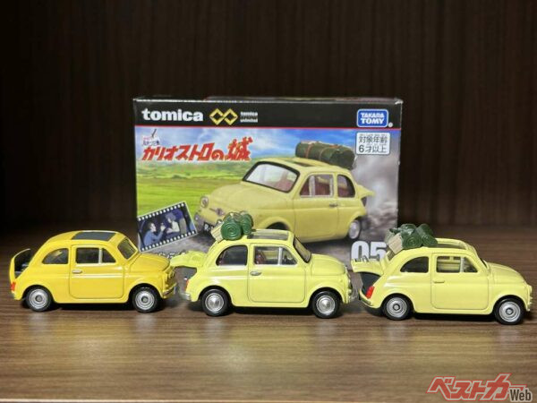 歴代のトミカを並べてみるとその違いが一目瞭然だ