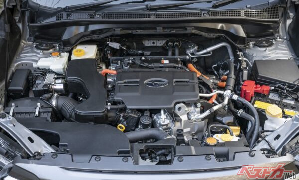 トヨタTHSIIのハイブリットシステムを水平対向2.5Lエンジンに組み合わせたS:HEV
