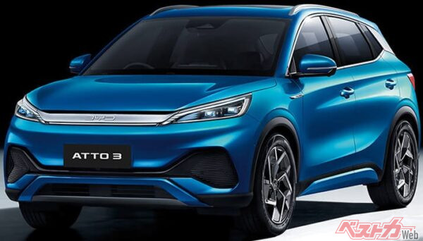 日本でも販売されているBYDの主力コンパクトSUV「ATTO 3」。bZ3Xの直接的なライバルといえる